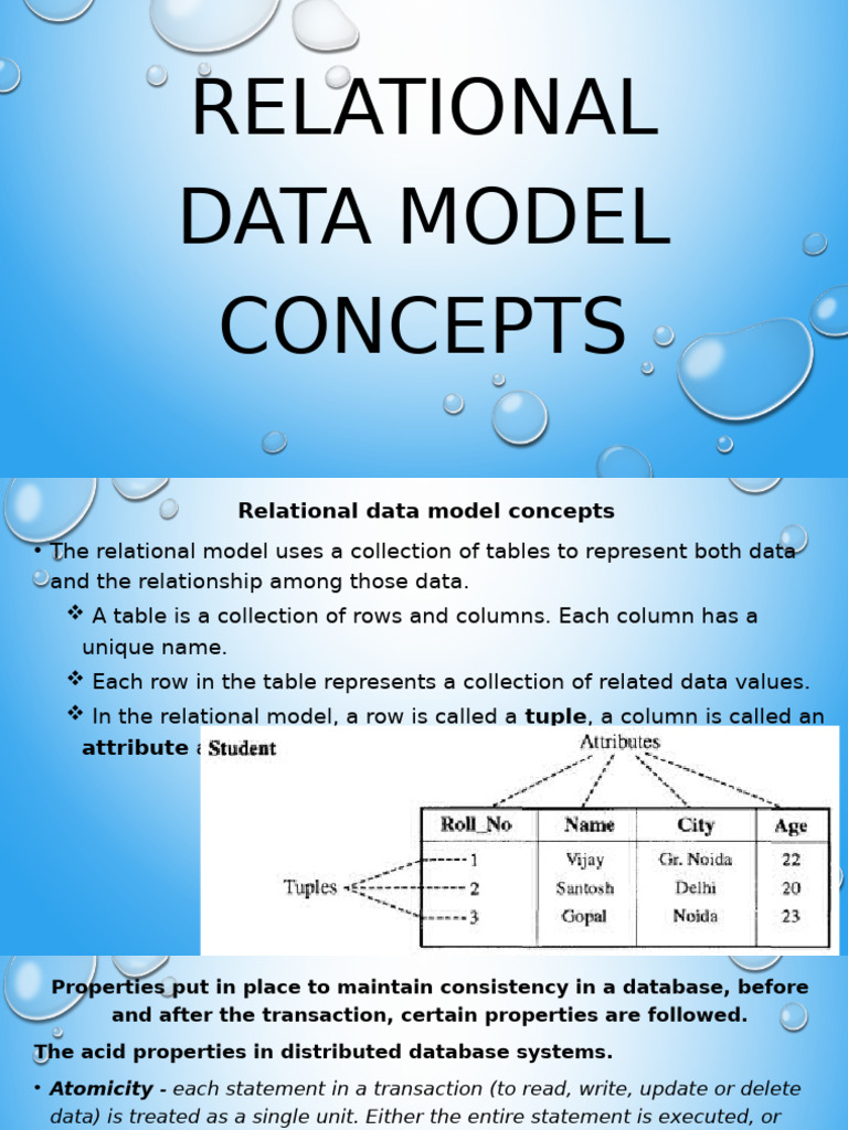 4 DBMS Relational Data Model Concepts | PDF | Relational Model ...