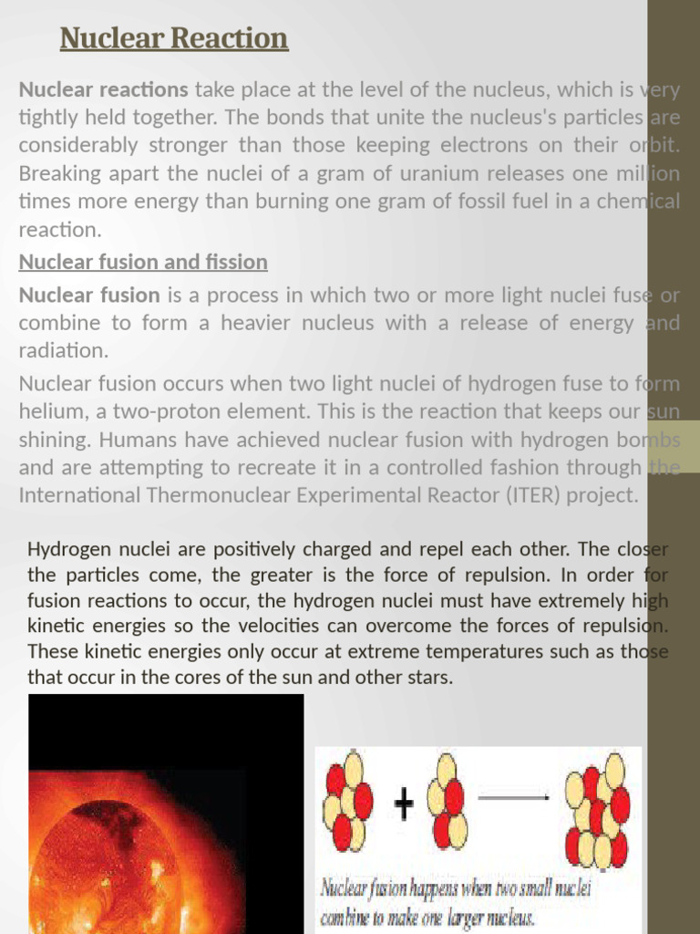 Overview of Nuclear Reactions | PDF | Nuclear Physics | Nuclear Fusion