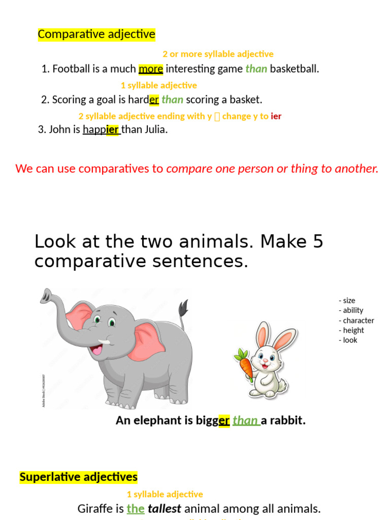 Comparative and Superlative | PDF