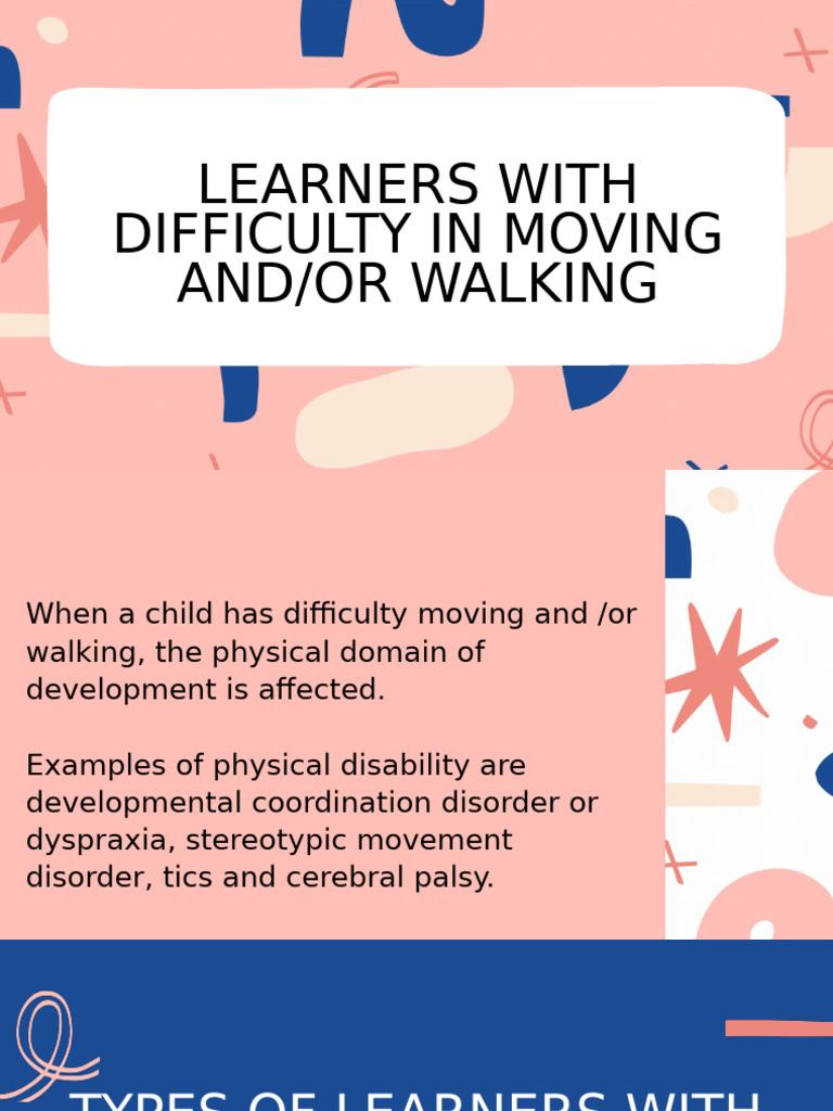 Group 5 Learners With Difficulty in Moving and or Walking | PDF ...