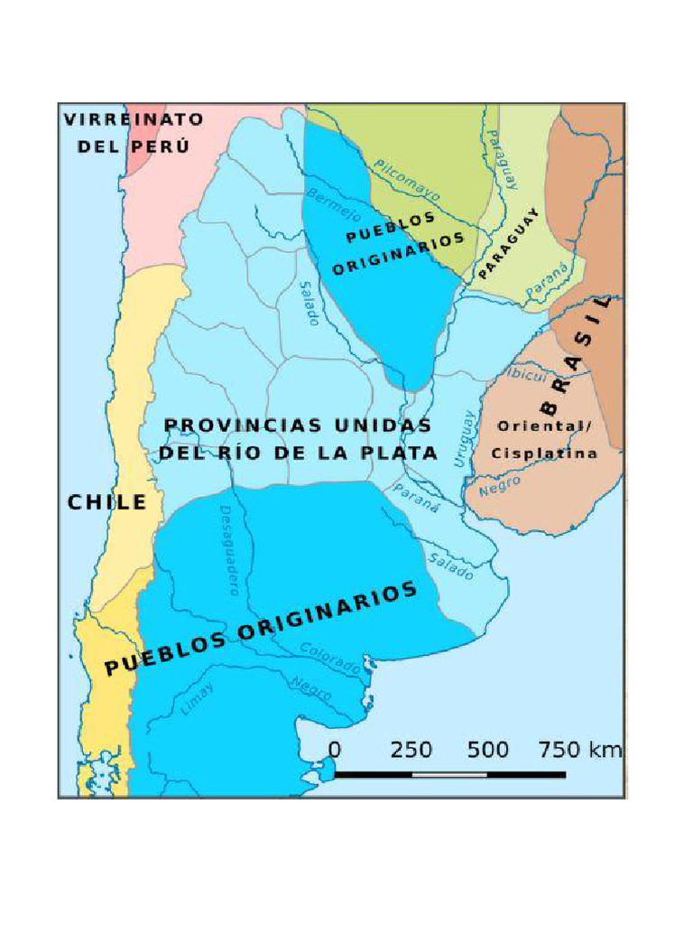 Mapa A Color Prov Un Rio La Plata | PDF