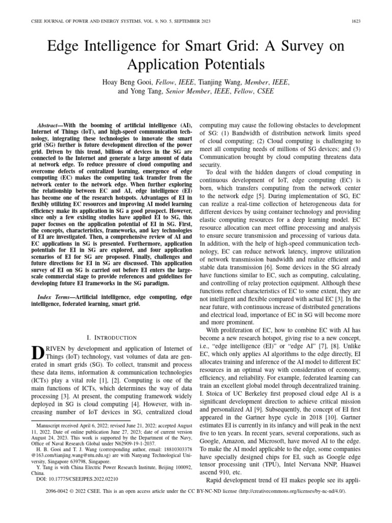 Edge Intelligence in Smart Grids | PDF | Deep Learning | Artificial ...