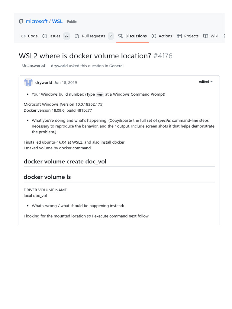 Locating Docker Volumes in WSL2 | PDF | Directory (Computing ...