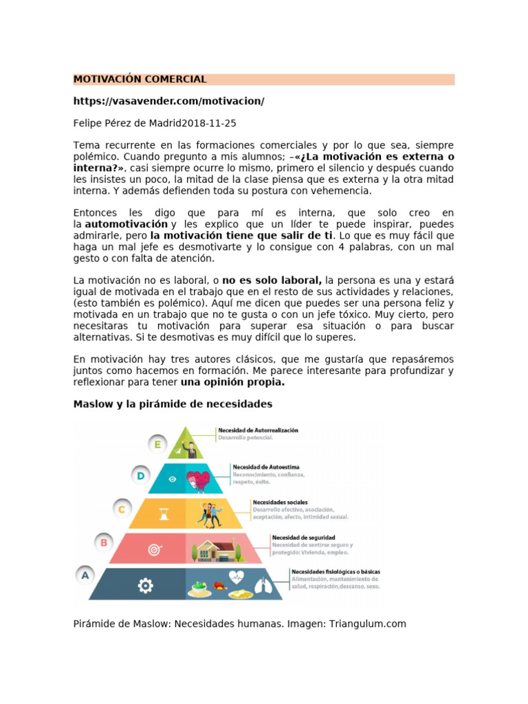 Claves de la Motivación Comercial | PDF | Motivación | Motivacional