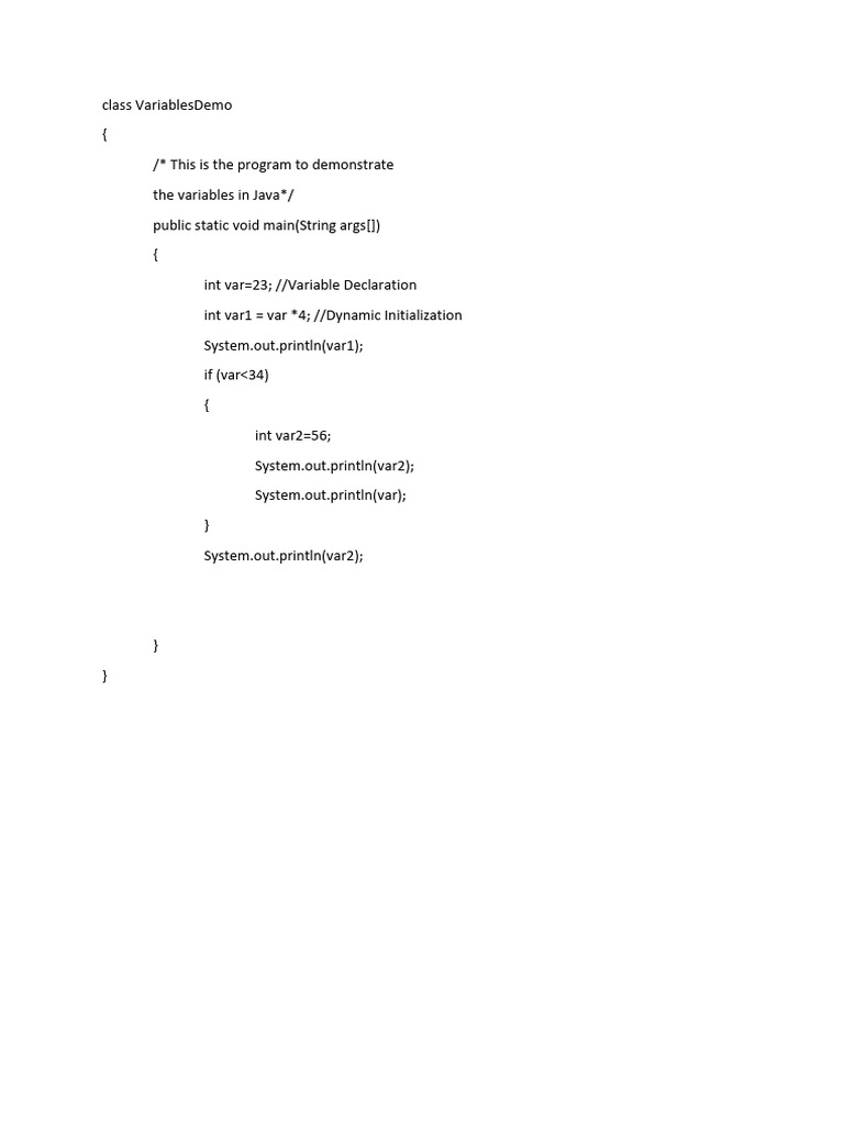 Java U 1 Lec 3 Code Java PDF | PDF