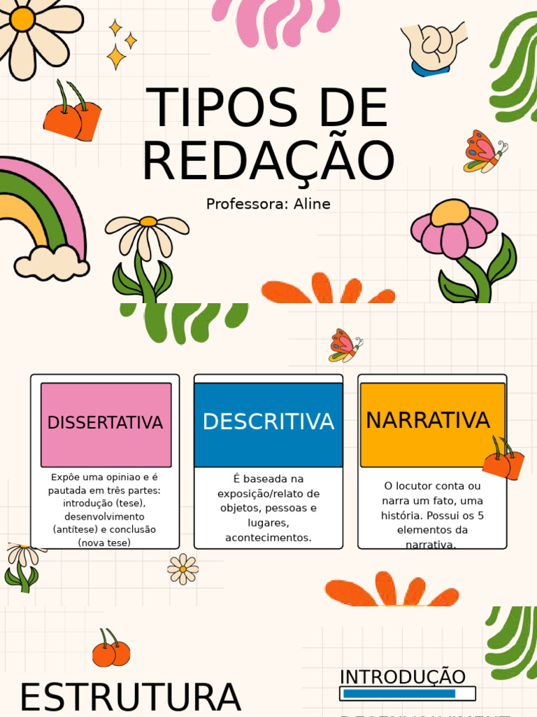 Tipos de Redação: Dissertativa, Descritiva e Narrativa | PDF