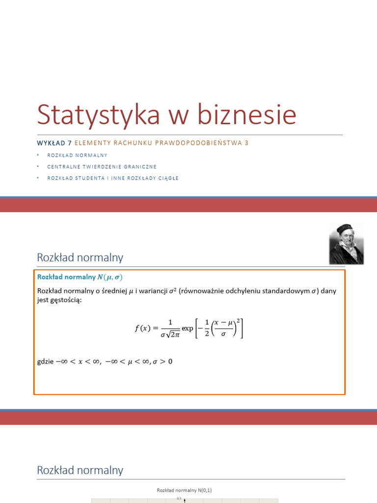 Wykład 7. Rachunek Prawdopodobieństwa 3 | PDF