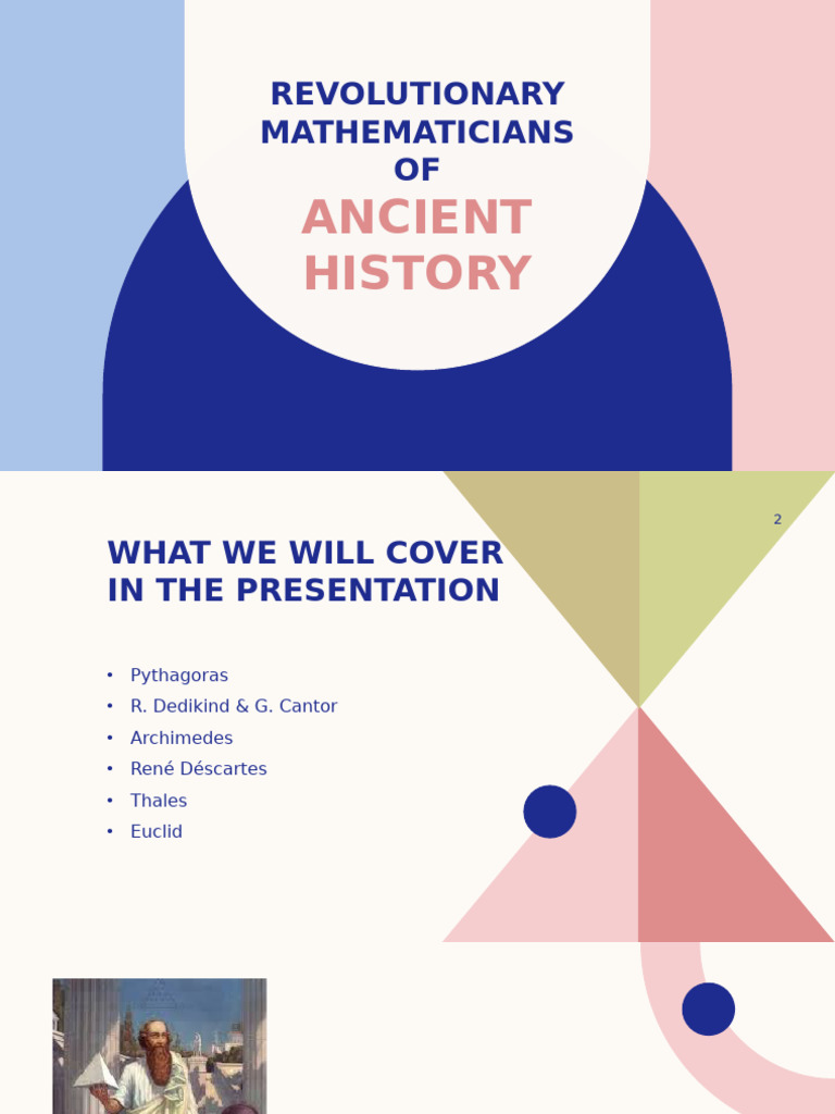 Ancient Mathematicians Overview | PDF | Euclid | Pythagoras