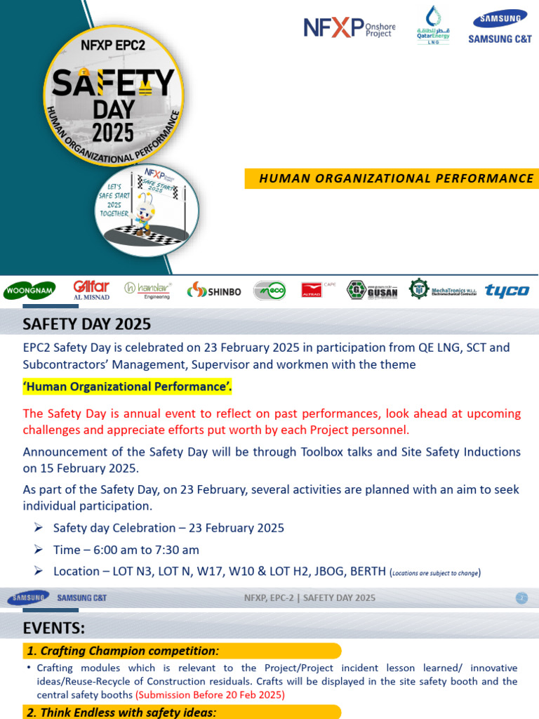 NFXP EPC-2 Safety Day 2025 Events | PDF | Workplace | Safety