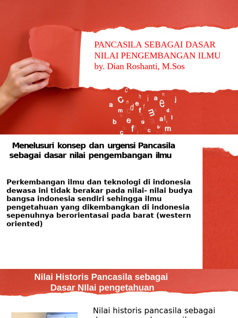 Pancasila Sebagai Dasar Nilai Pengembangan Ilmu Pengetahuan | PDF