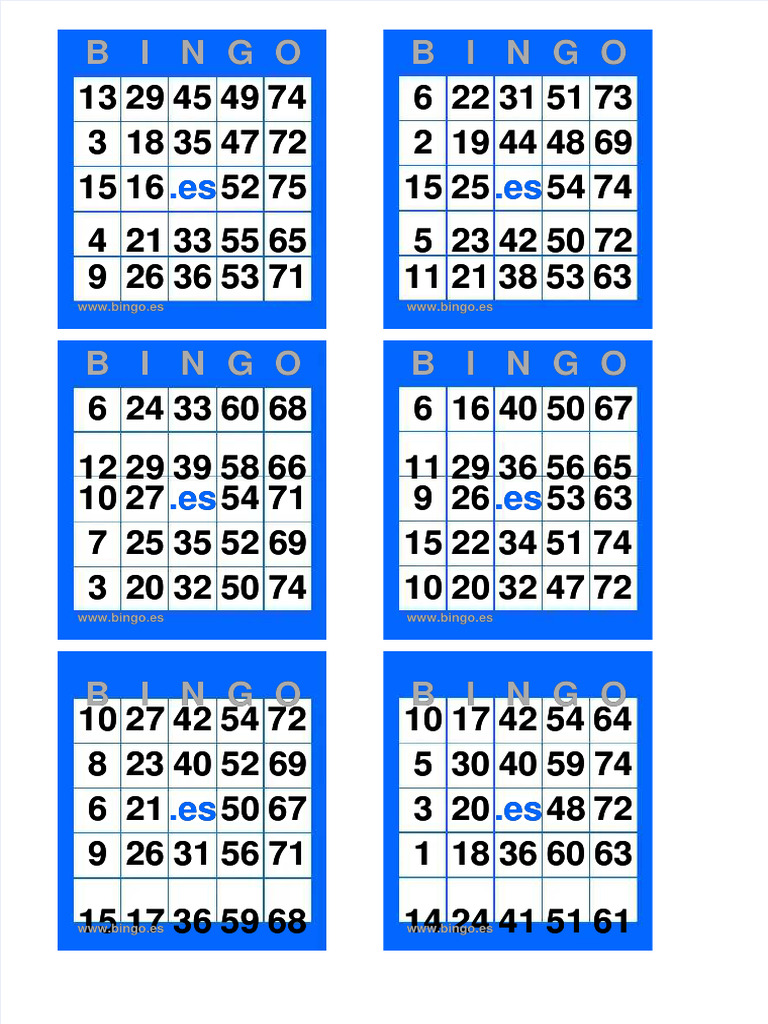 Números y combinaciones de bingo | PDF