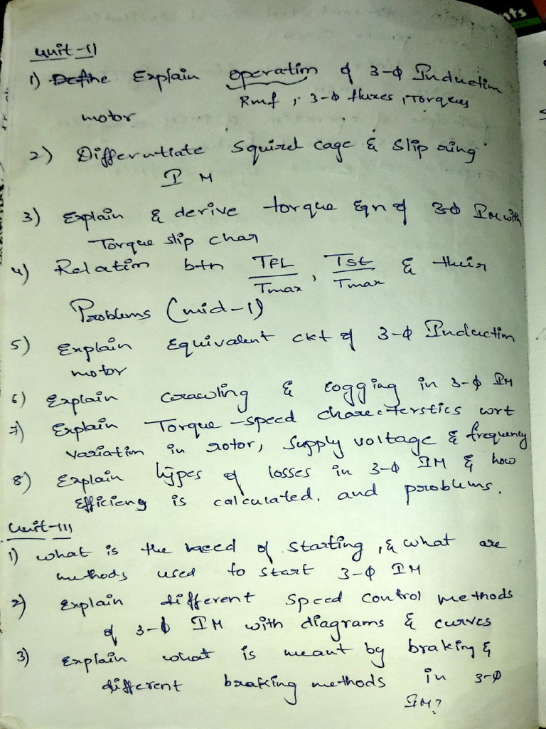 Machines Imp Questions | PDF