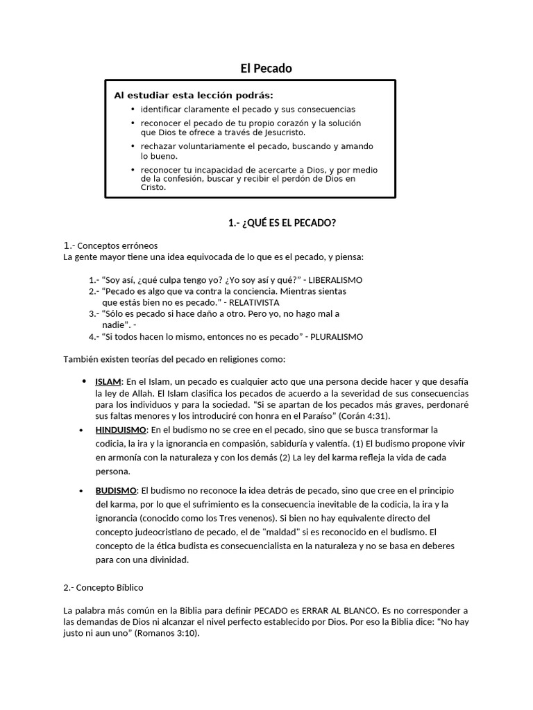 MNACD - LECCION 2 -ALUMNO | PDF | Pecado | Creencia religiosa y doctrina