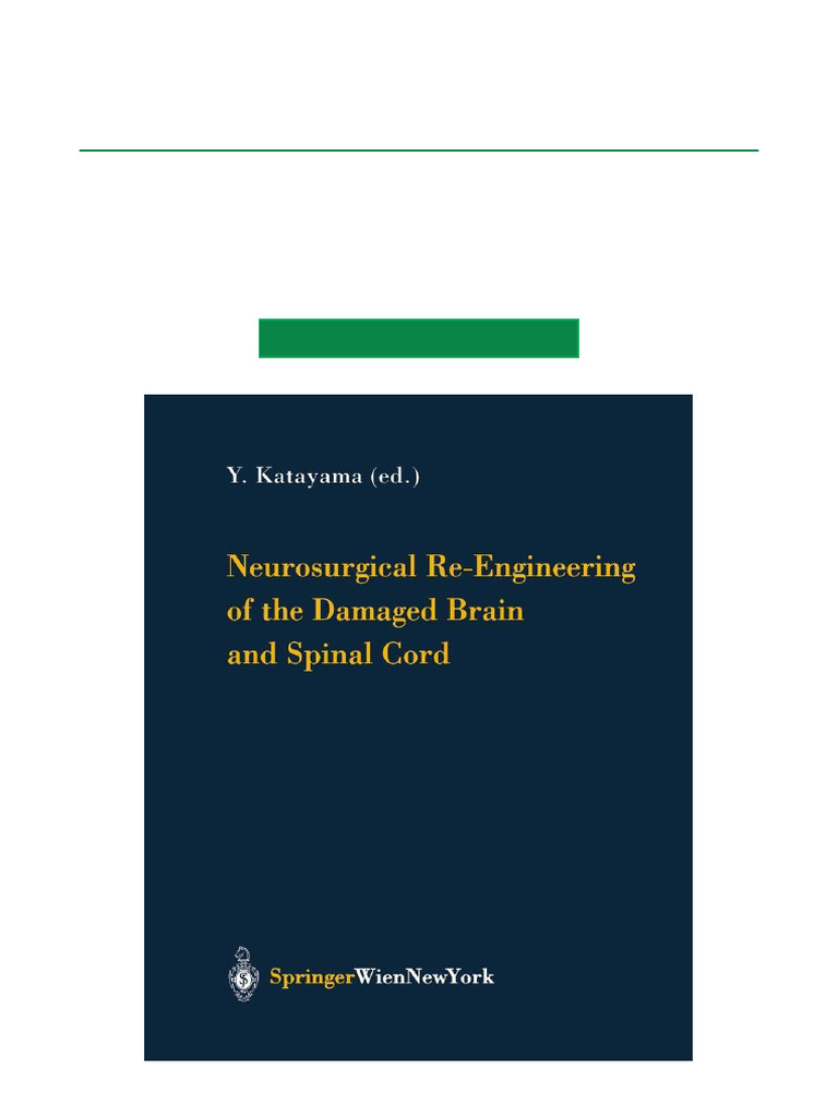Neurosurgical Re Engineering of The Damaged Brain and Spinal Cord - 1st ...