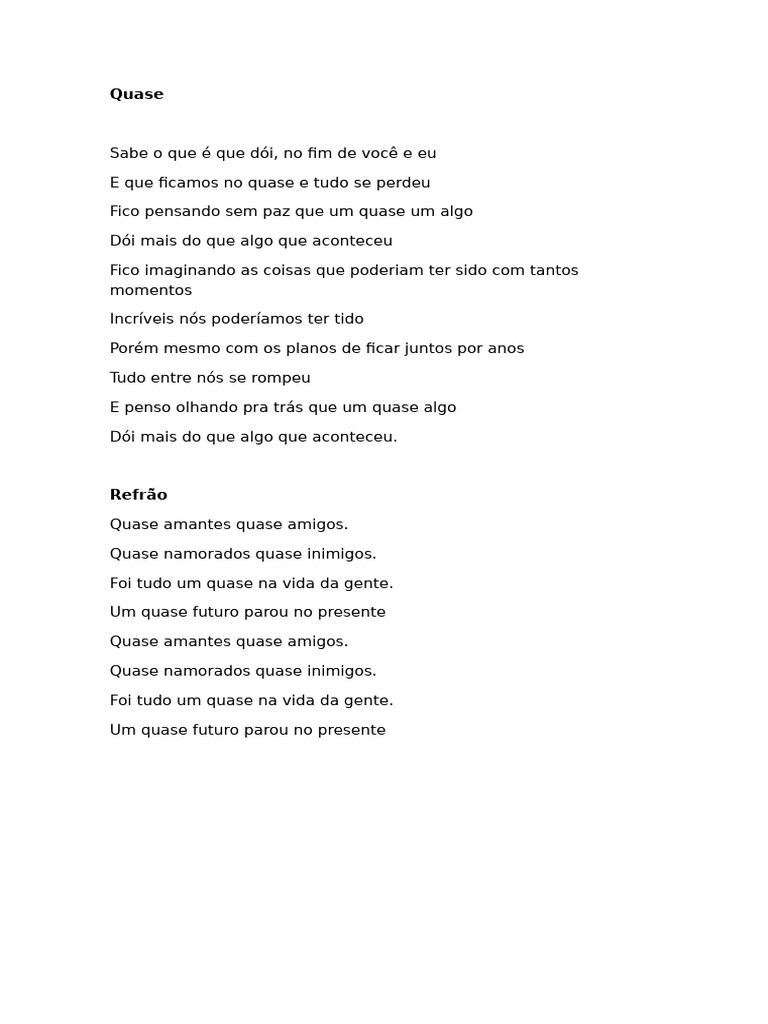Quase Amantes, Quase Amigos | PDF