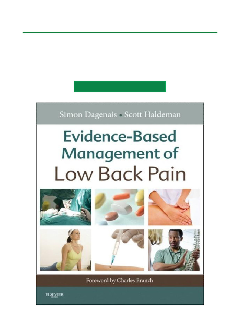 Evidence-Based Low Back Pain Management | PDF | Evidence Based Medicine ...