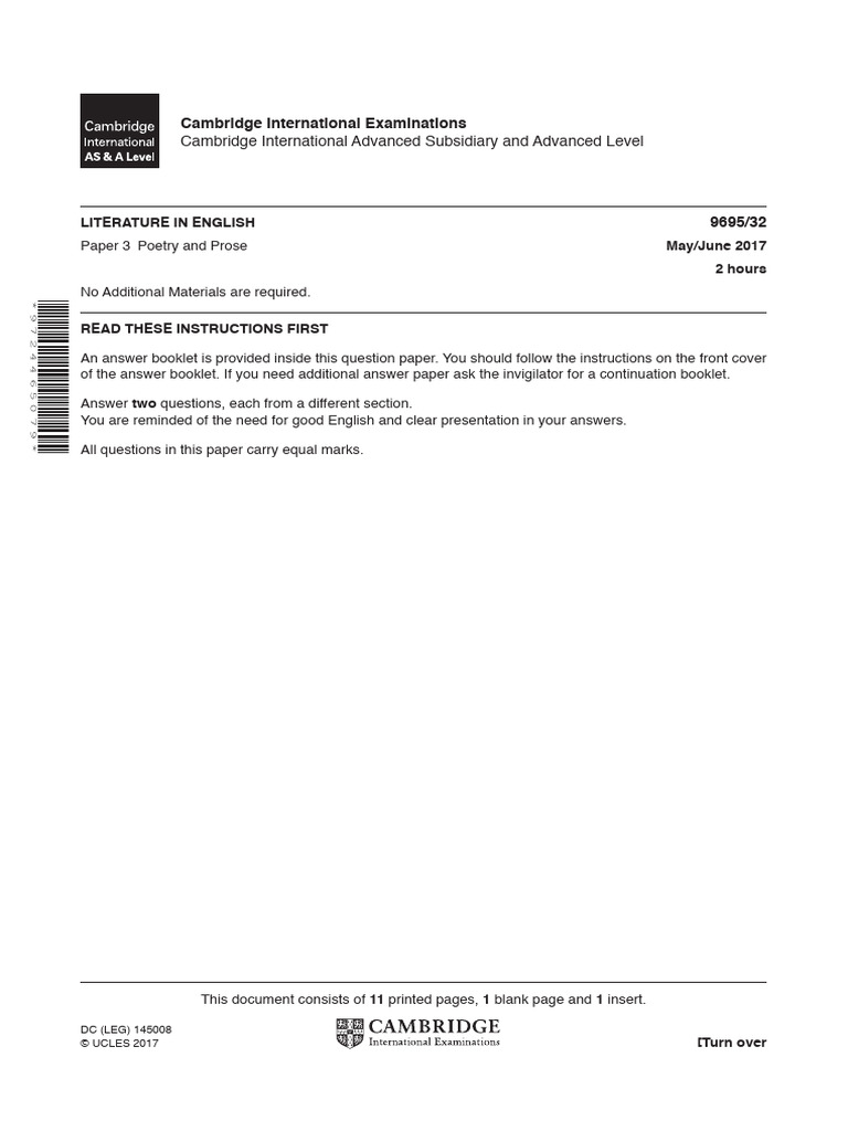 Cambridge International Advanced Subsidiary and Advanced Level | PDF ...