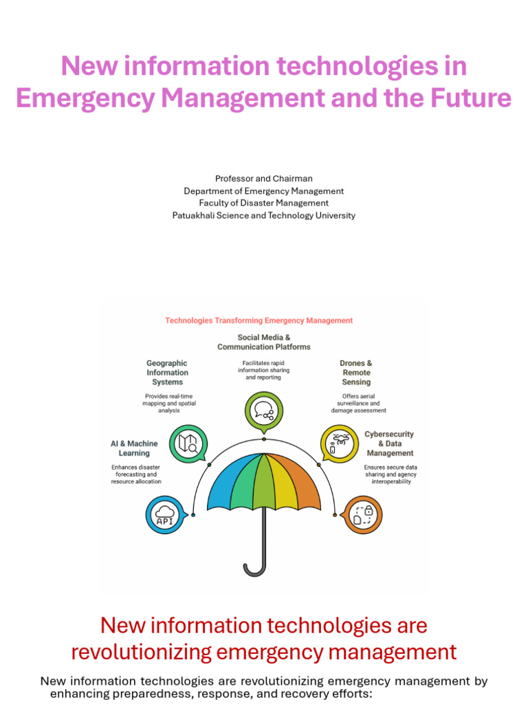 New Information Technologies in Emergency Management and The Future | PDF
