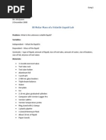 Lab - Volatile Liquid