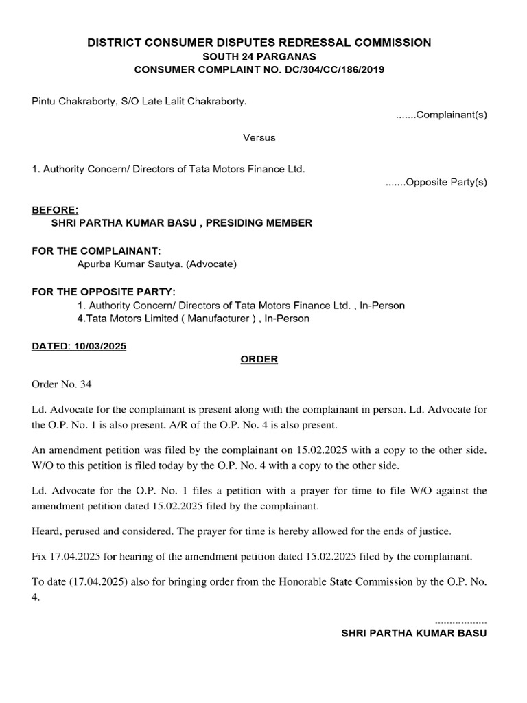 Order Dated 10-03-2025 | PDF