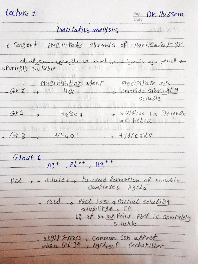 DR - Hussein Lecture 1 Notes | PDF