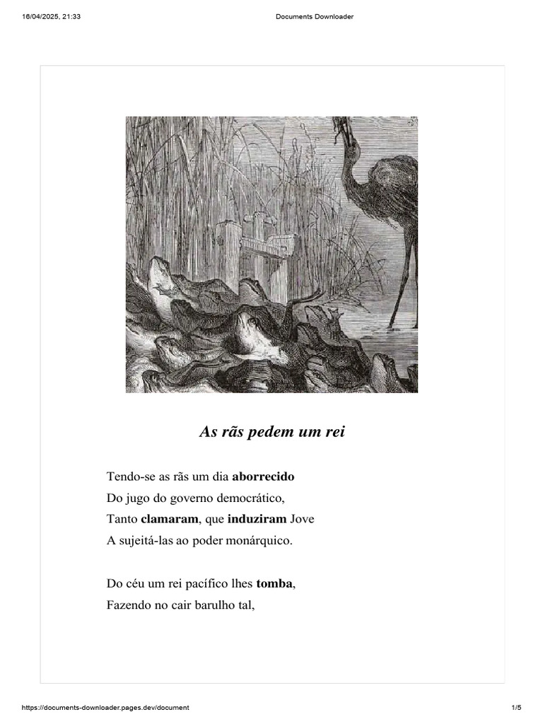 As Rãs Pedem Rei | PDF