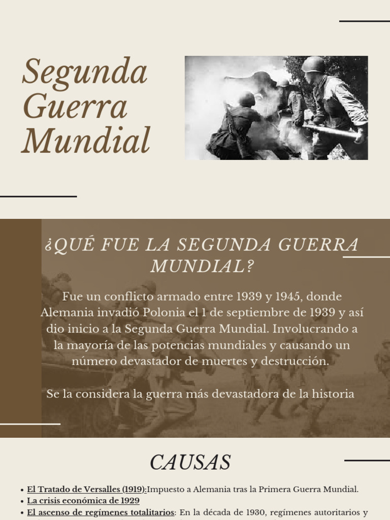 Causas y Consecuencias de la Segunda Guerra Mundial | PDF | Alemania ...