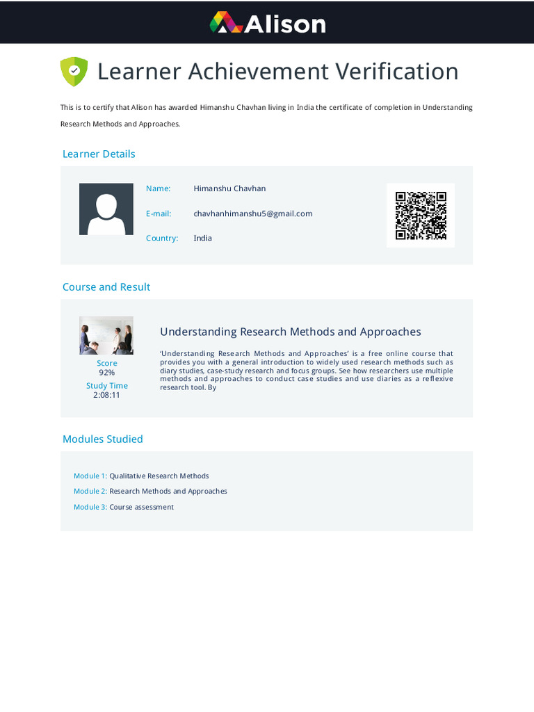 Research Paper Certificate 1 | PDF
