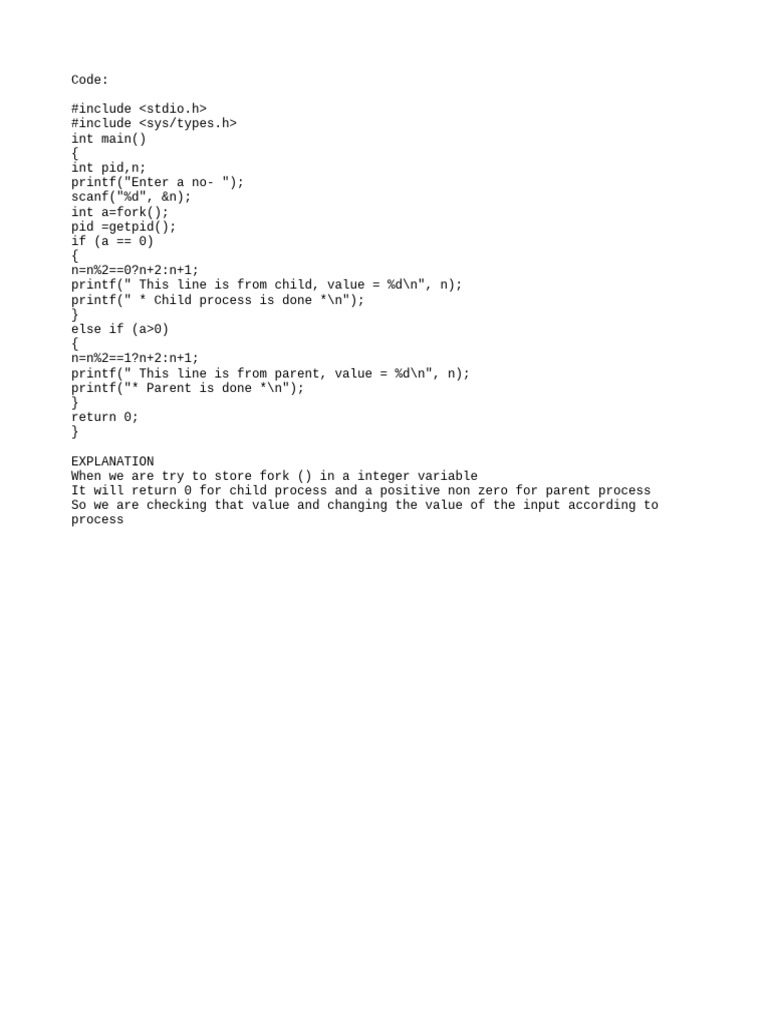 Process Creation and Value Modification | PDF