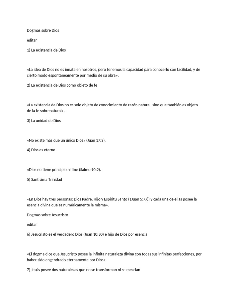 Dogmas de la Iglesia Católica | PDF | María, madre de Jesús | Cristo ...