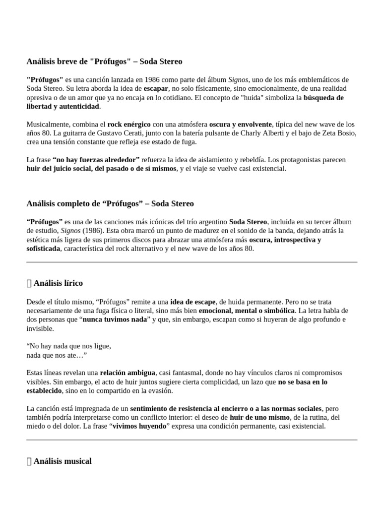 Analisis de Profugos | PDF