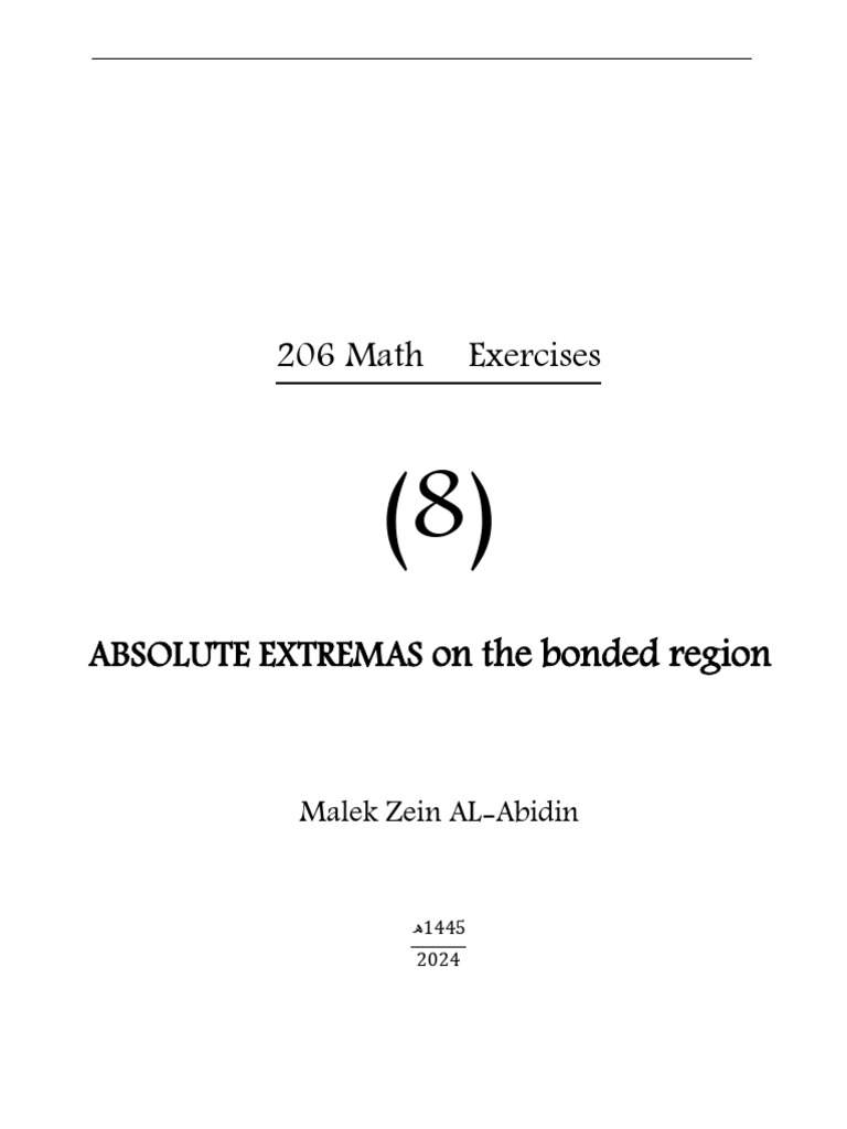 Absolute Extrema in Bounded Regions | PDF | Mathematics | Geometric Shapes