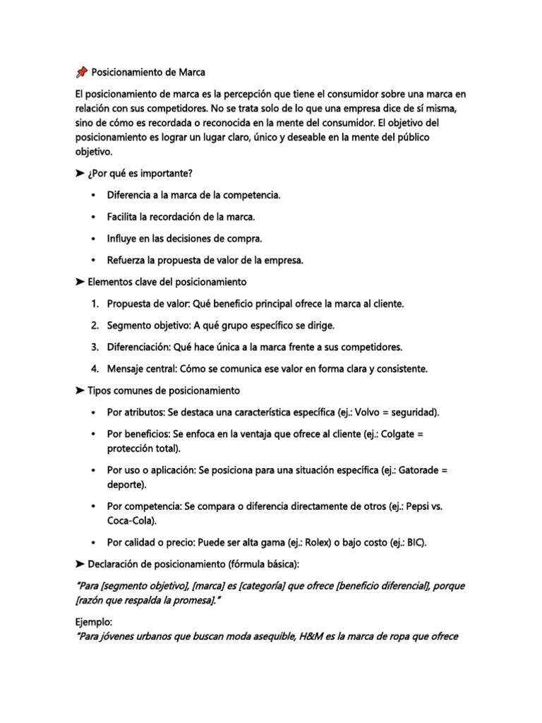 Estrategias de Posicionamiento de Marca | PDF