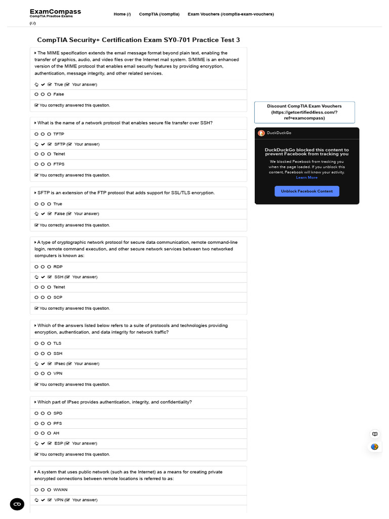 CompTIA Security+ Exam Insights | PDF | Public Key Cryptography ...