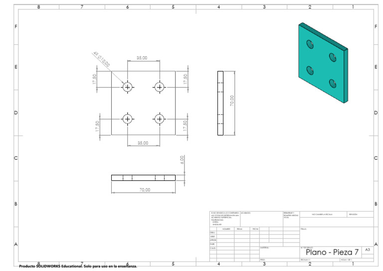 Plano - Pieza 7 | PDF
