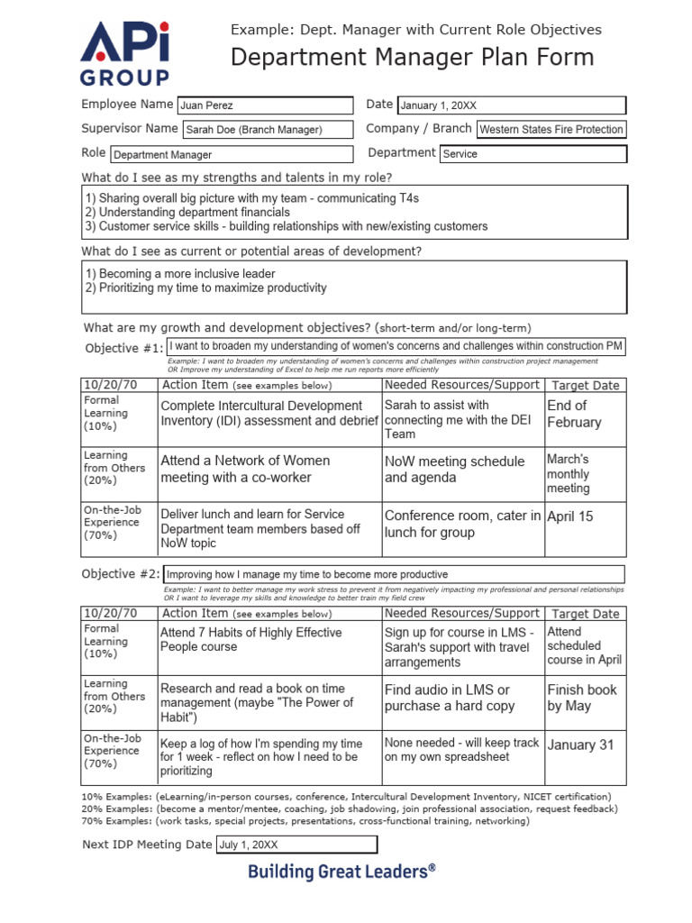 Employee Development Action Plan | PDF