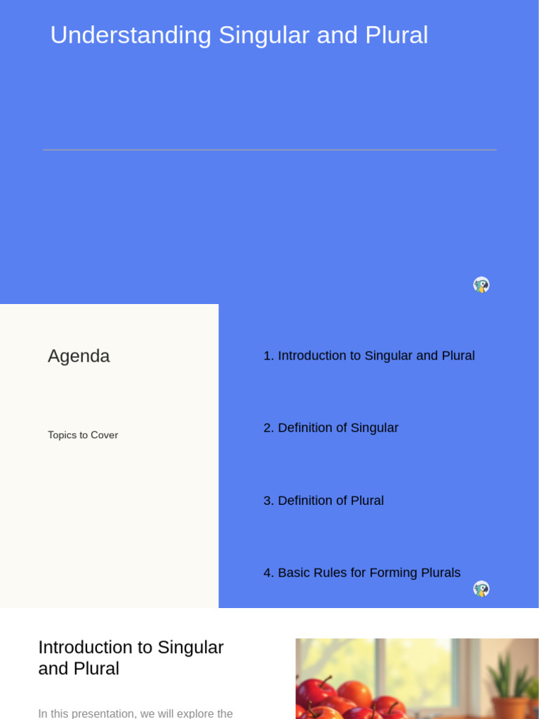 Mastering Singular and Plural Forms | PDF | Plural | Grammatical Number