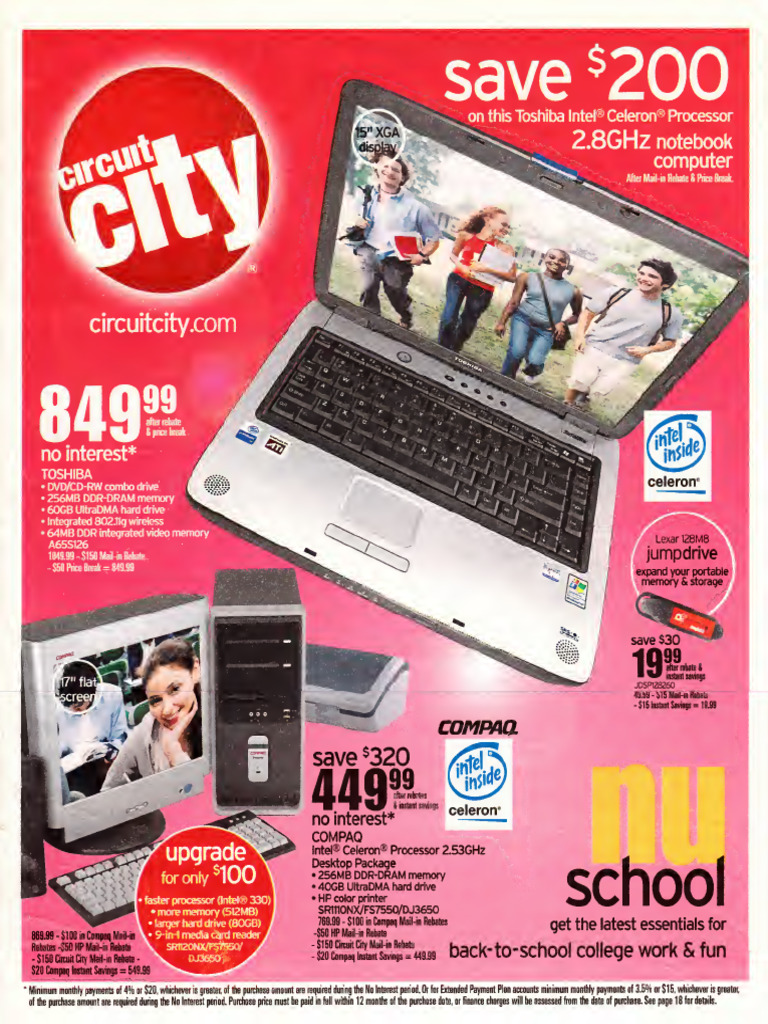 Circuit City Ad 2004 07 25 | PDF | Digital Camera | Camera