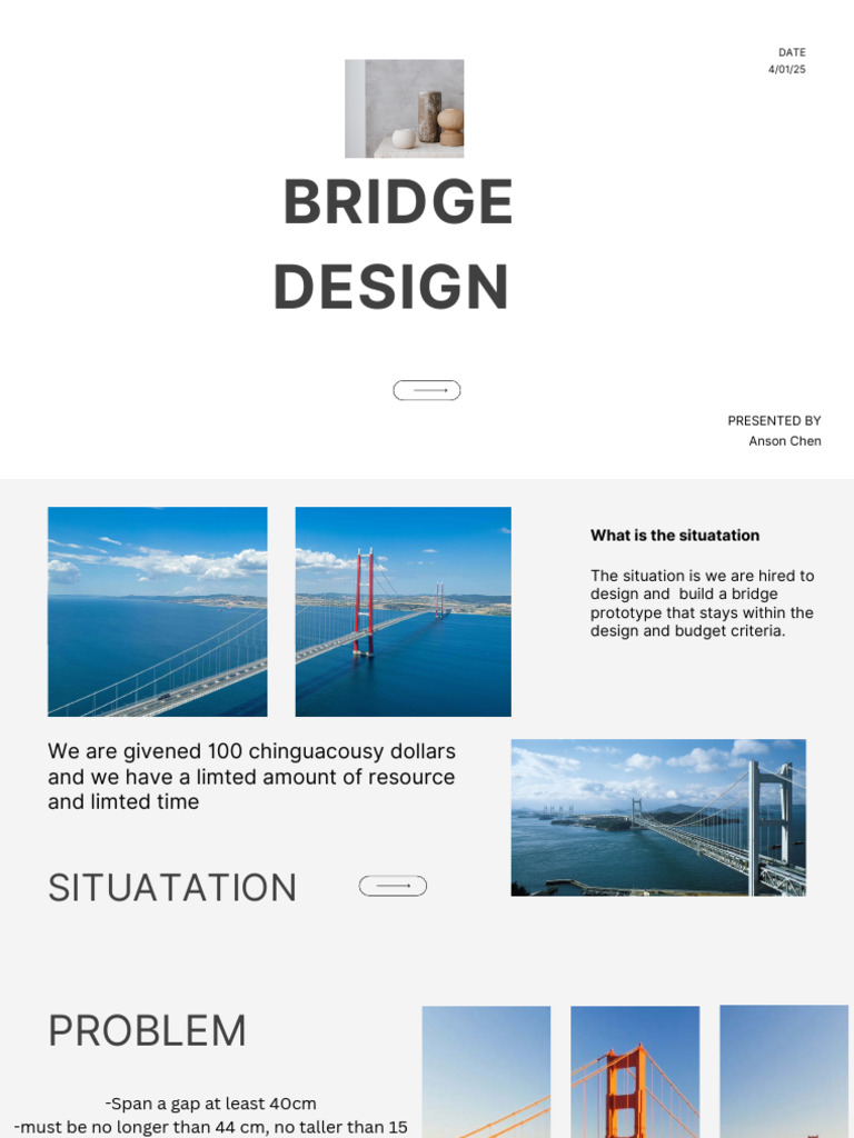 Bridge Design Prototype Project | PDF