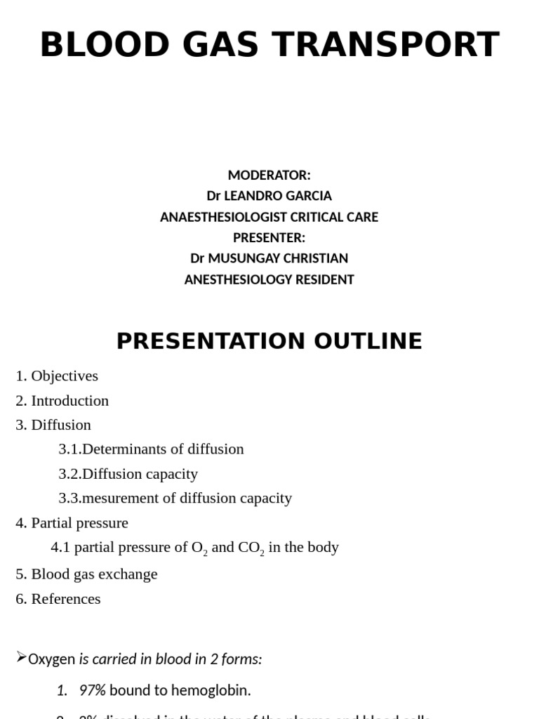 Blood Gas Transport Mechanisms Explained | PDF | Blood | Hemoglobin