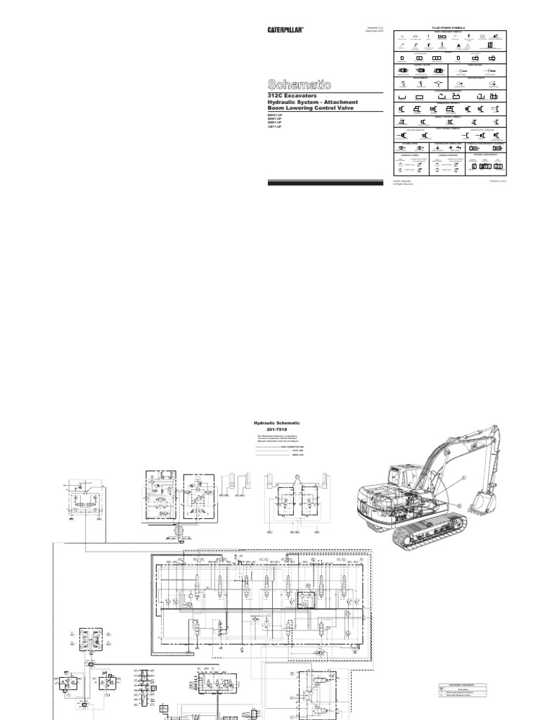 312C Excavator Hydraulic Control Guide | PDF | Valve | Pump