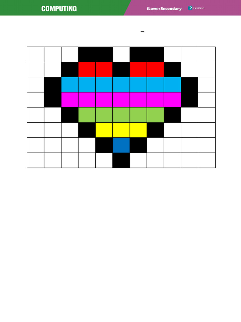 Colouring With Binary - Answer: Year 8, Unit 1, Lesson 9, Worksheet 2 ...