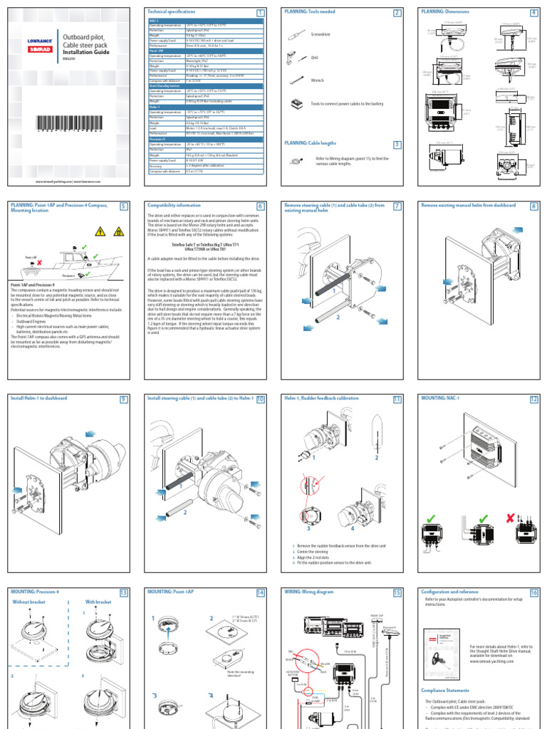 OutboardPilot CableSteerPack IG 988 10718 004 W | PDF | Manufactured Goods