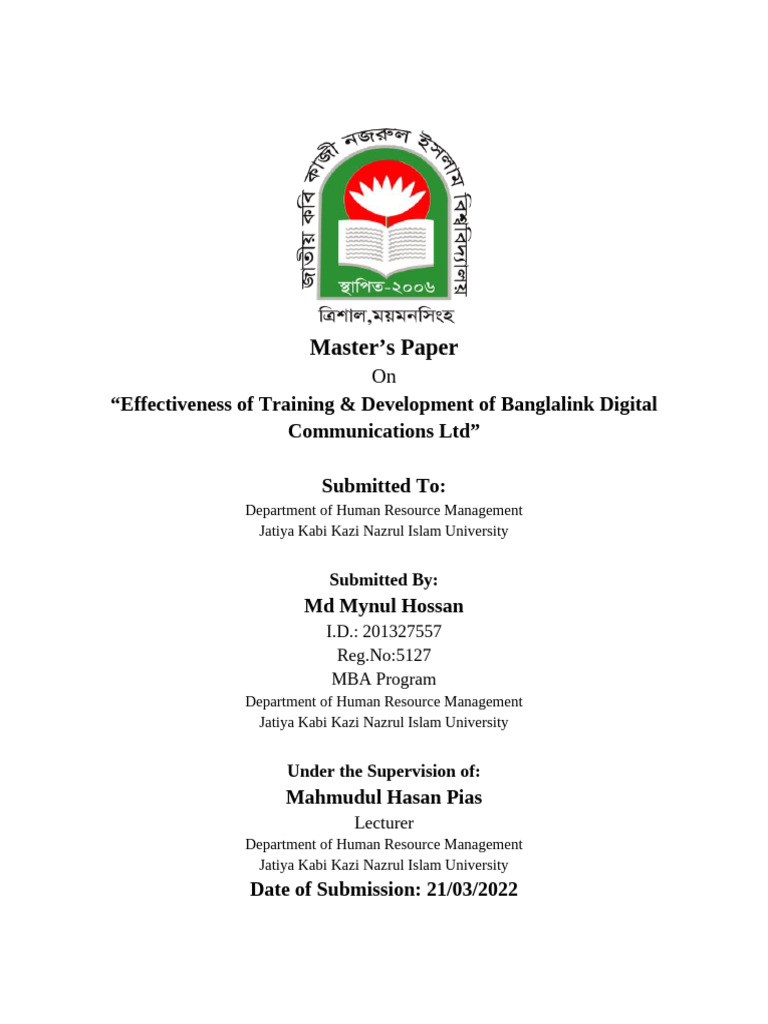 Masters Paper | PDF | Employment | Leadership