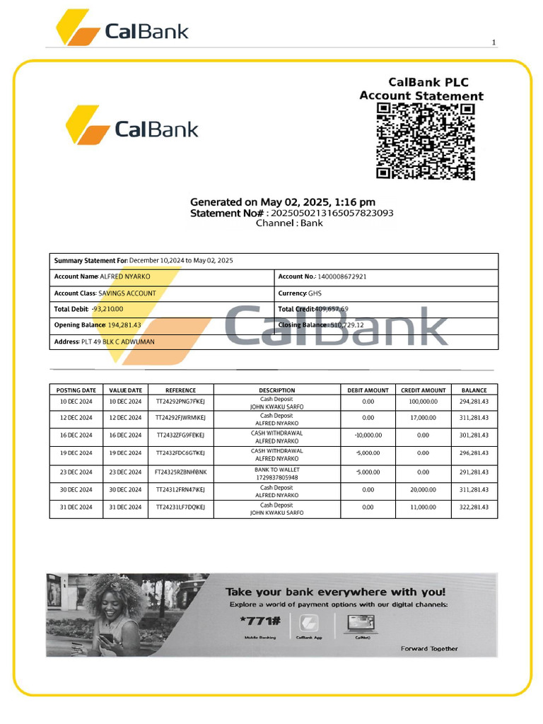Bank Stat | PDF