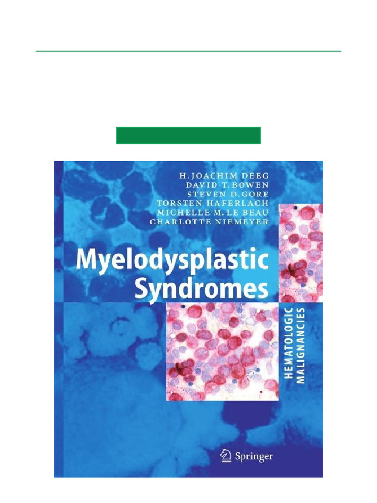 Myelodysplastic Syndromes Overview | PDF | Anemia | Hematopoietic Stem ...