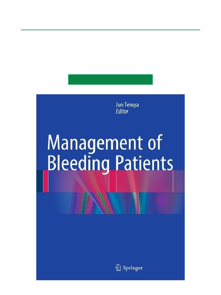 Management of Bleeding Patients Full Text | PDF | Bleeding | Doctor Of ...