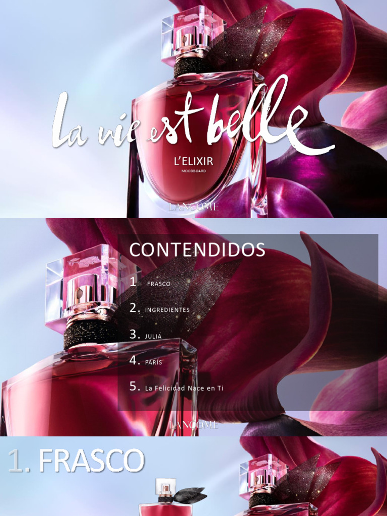 L'Elixir: Frasco y Ingredientes Únicos | PDF