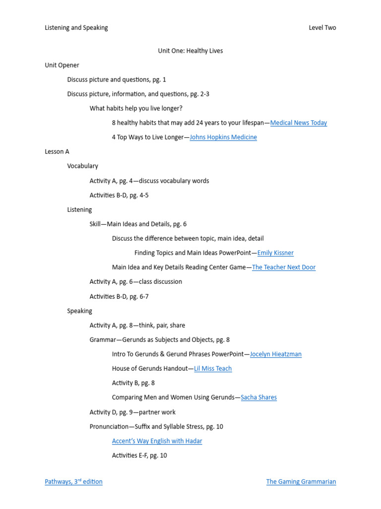 Pathways 3 Listening and Speaking Level Two Complete Set | PDF ...