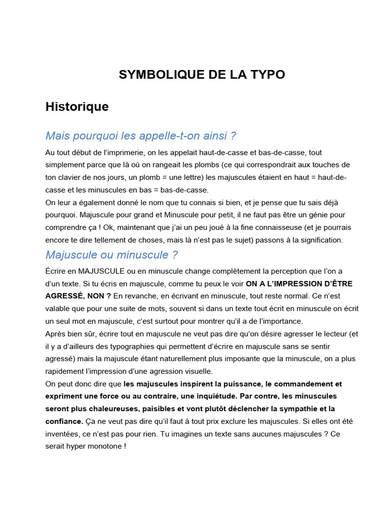 Symbolique et Types de Typographie | PDF | Écriture bicamérale ...